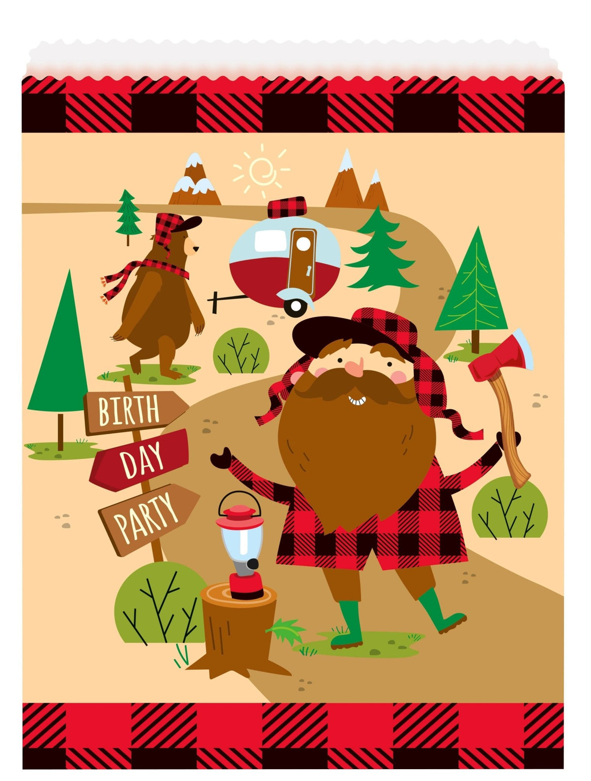 Lumberjack Party Treat Bags - Stesha Party