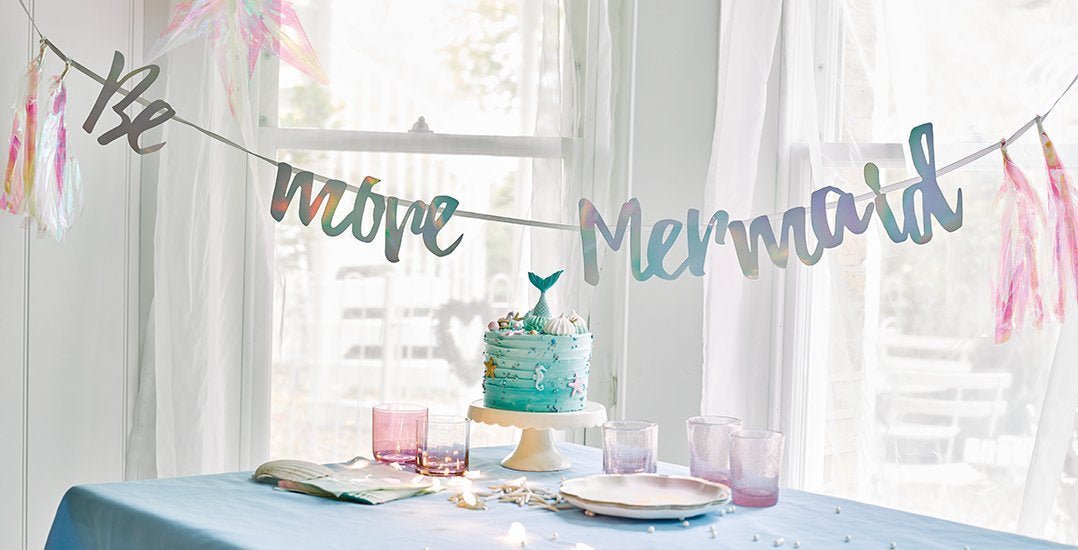 Mermaid Banner "Be More Mermaid" - Stesha Party