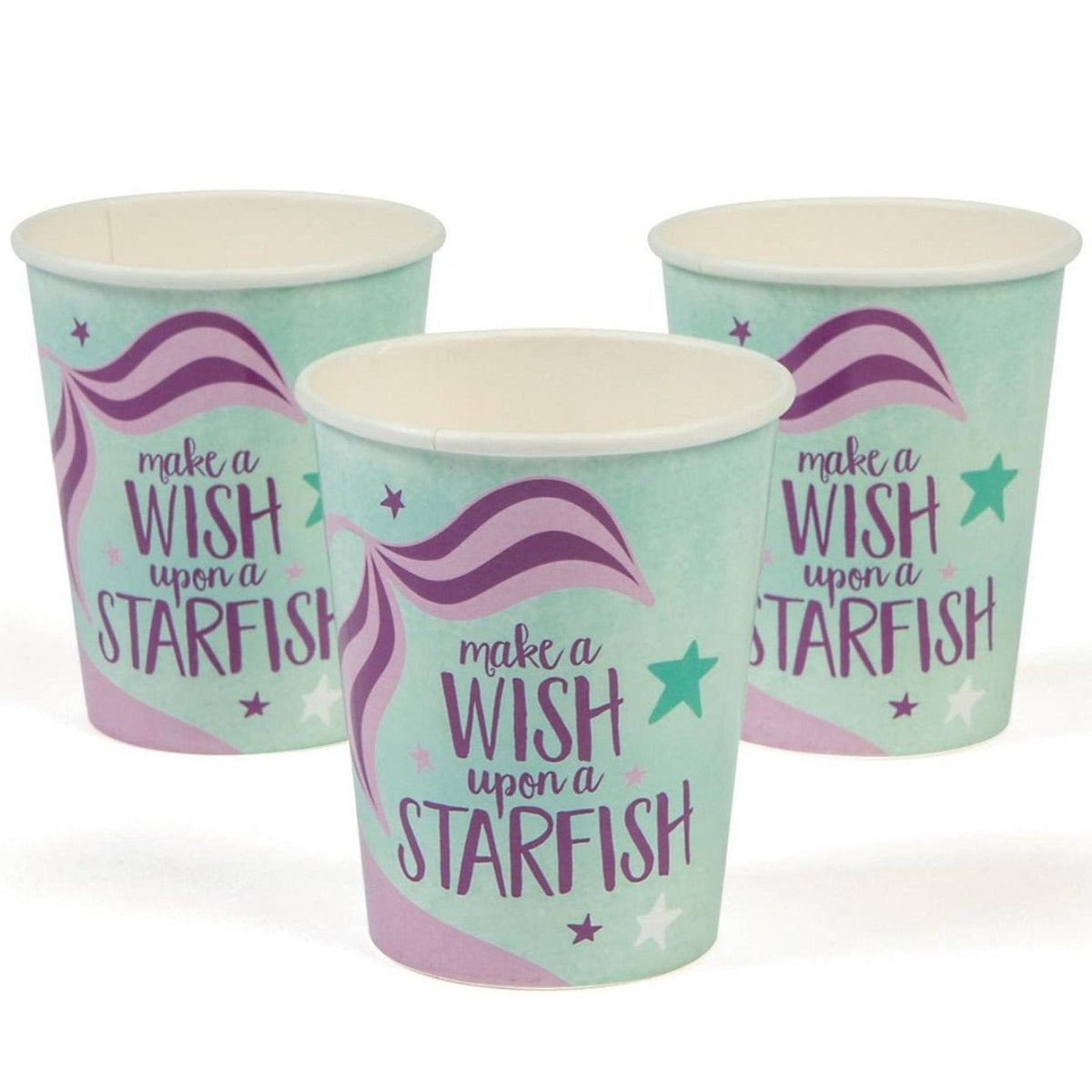 Mermaid Cups &quot;Make a Wish Upon a Starfish&quot; - Stesha Party