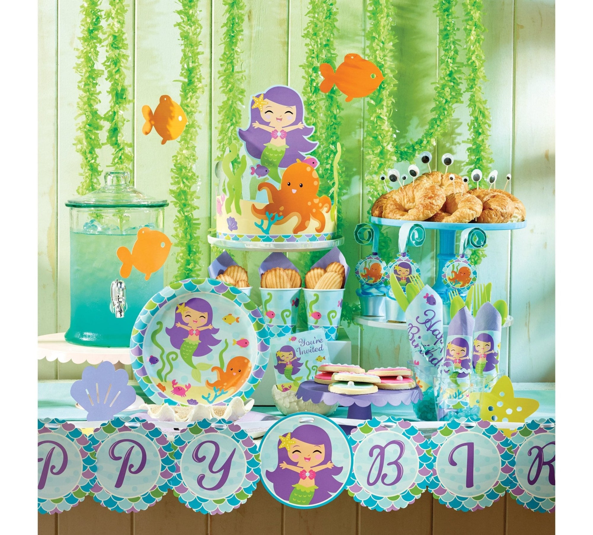 Mermaid "Happy Birthday" Banner - Stesha Party