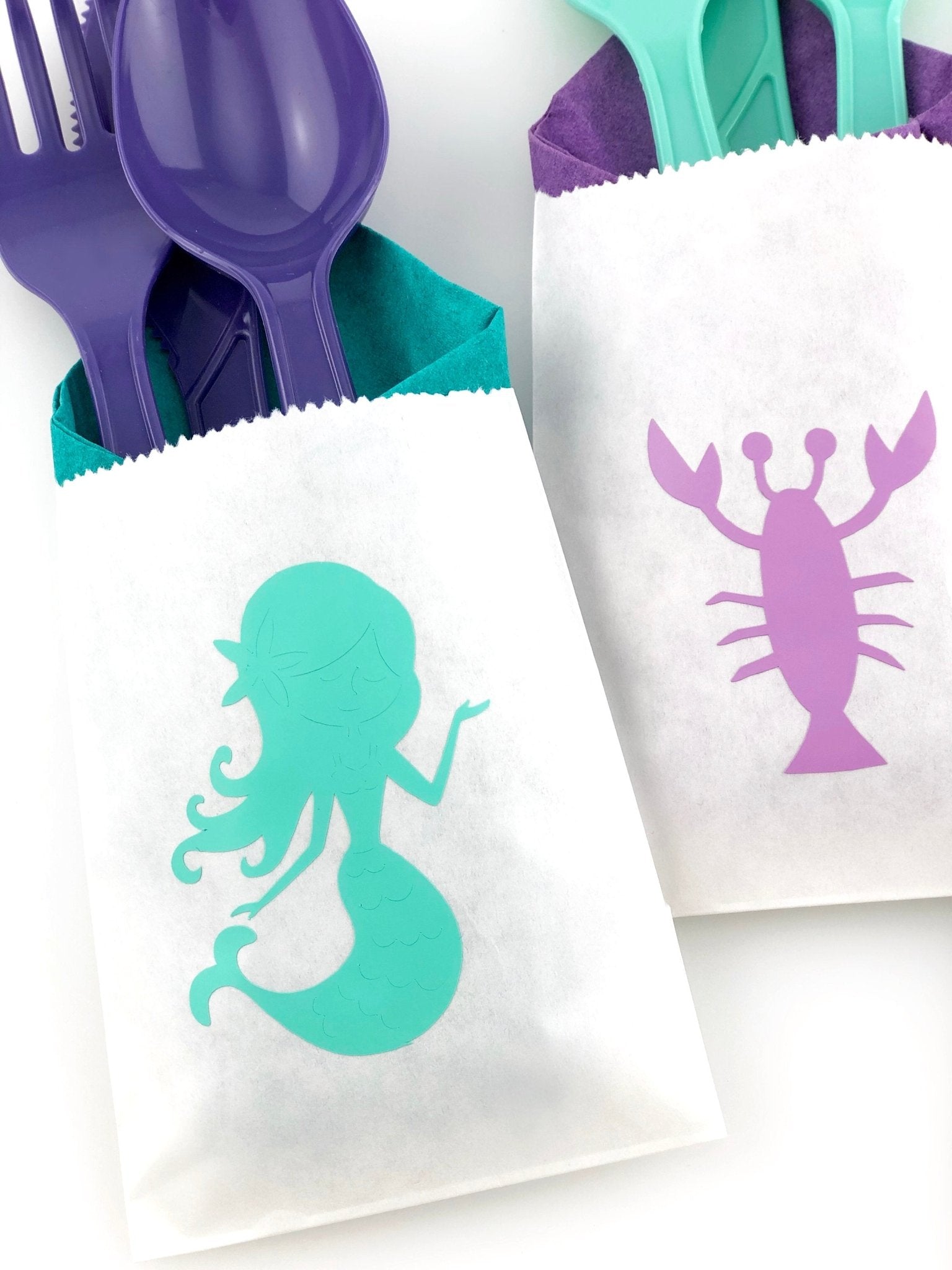 Mermaid Party Cutlery Bag Set - Stesha Party