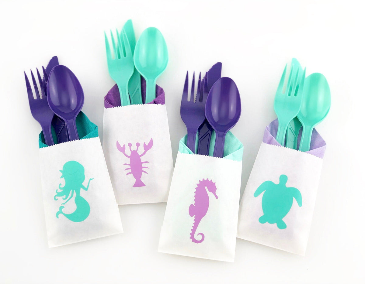 Mermaid Party Cutlery Bag Set - Stesha Party