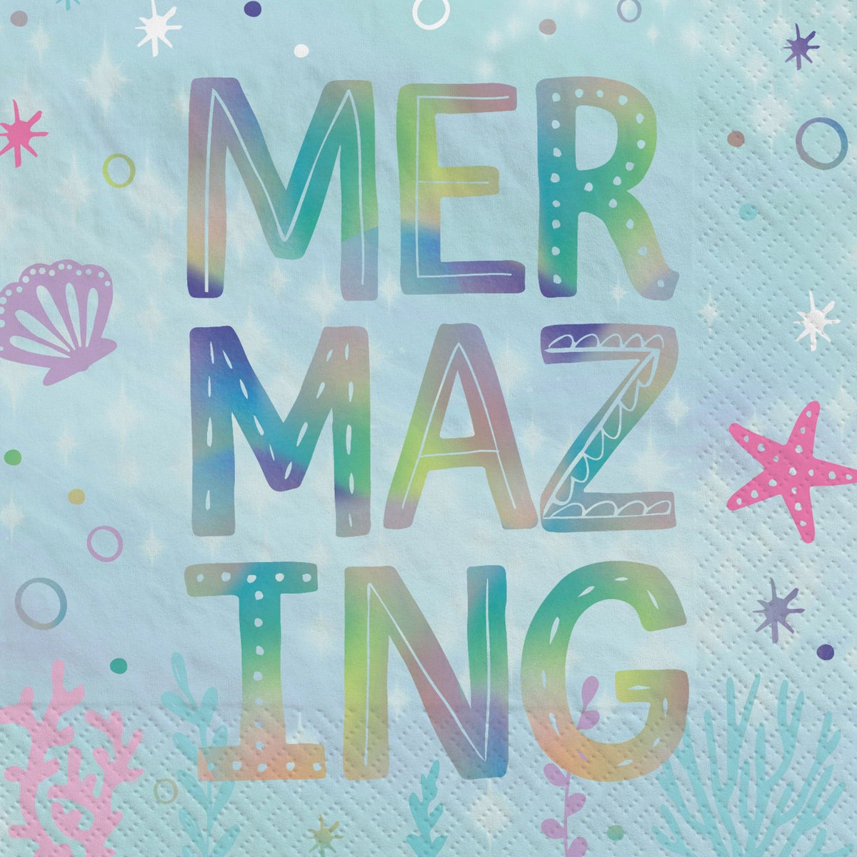 Mermaid Party &quot;Mermazing&quot; Napkins - Stesha Party