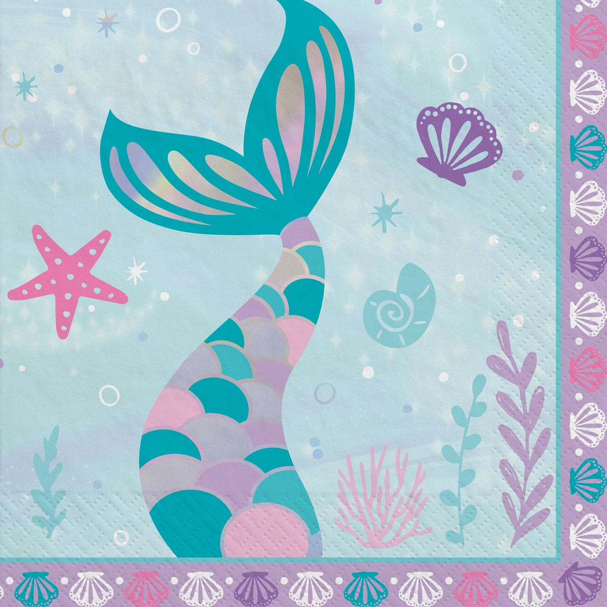 Mermaid Tail Luncheon Napkins - Stesha Party