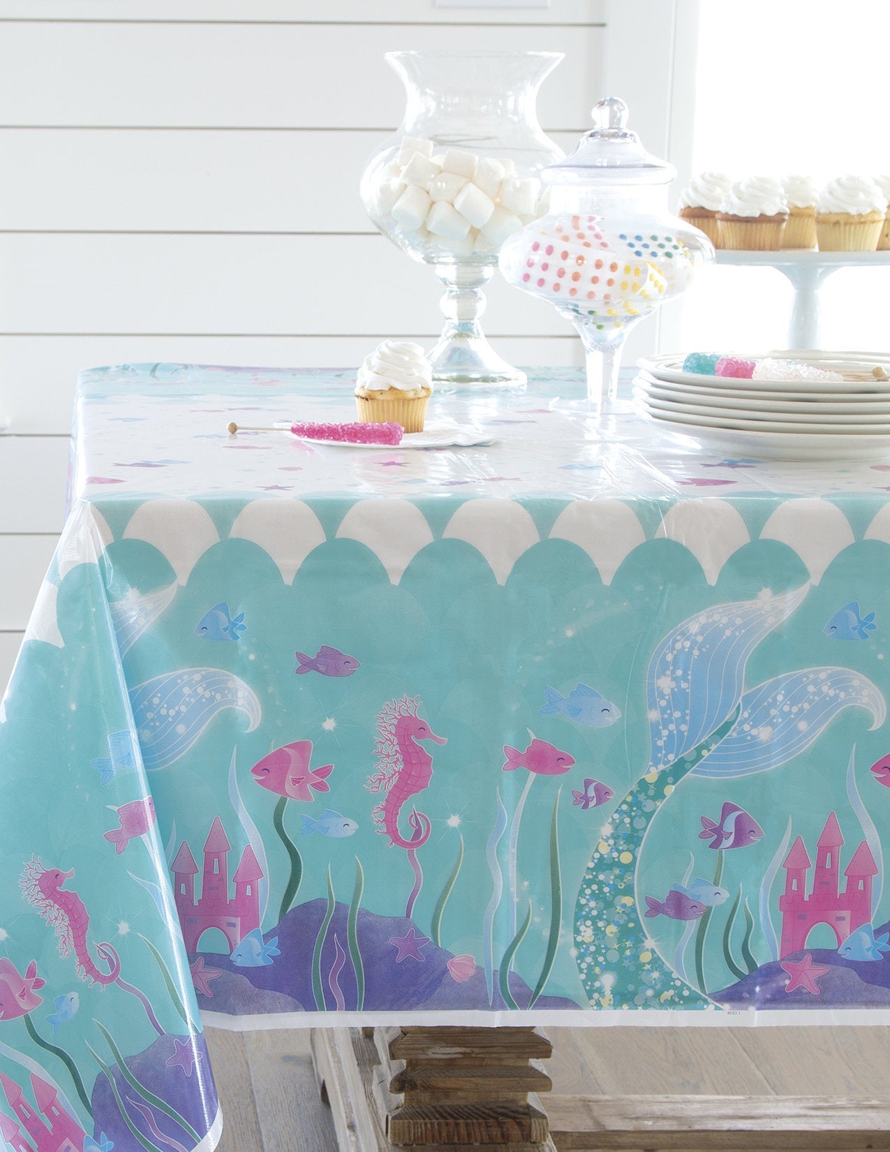 Mermaid Tail Party Tablecloth - Stesha Party