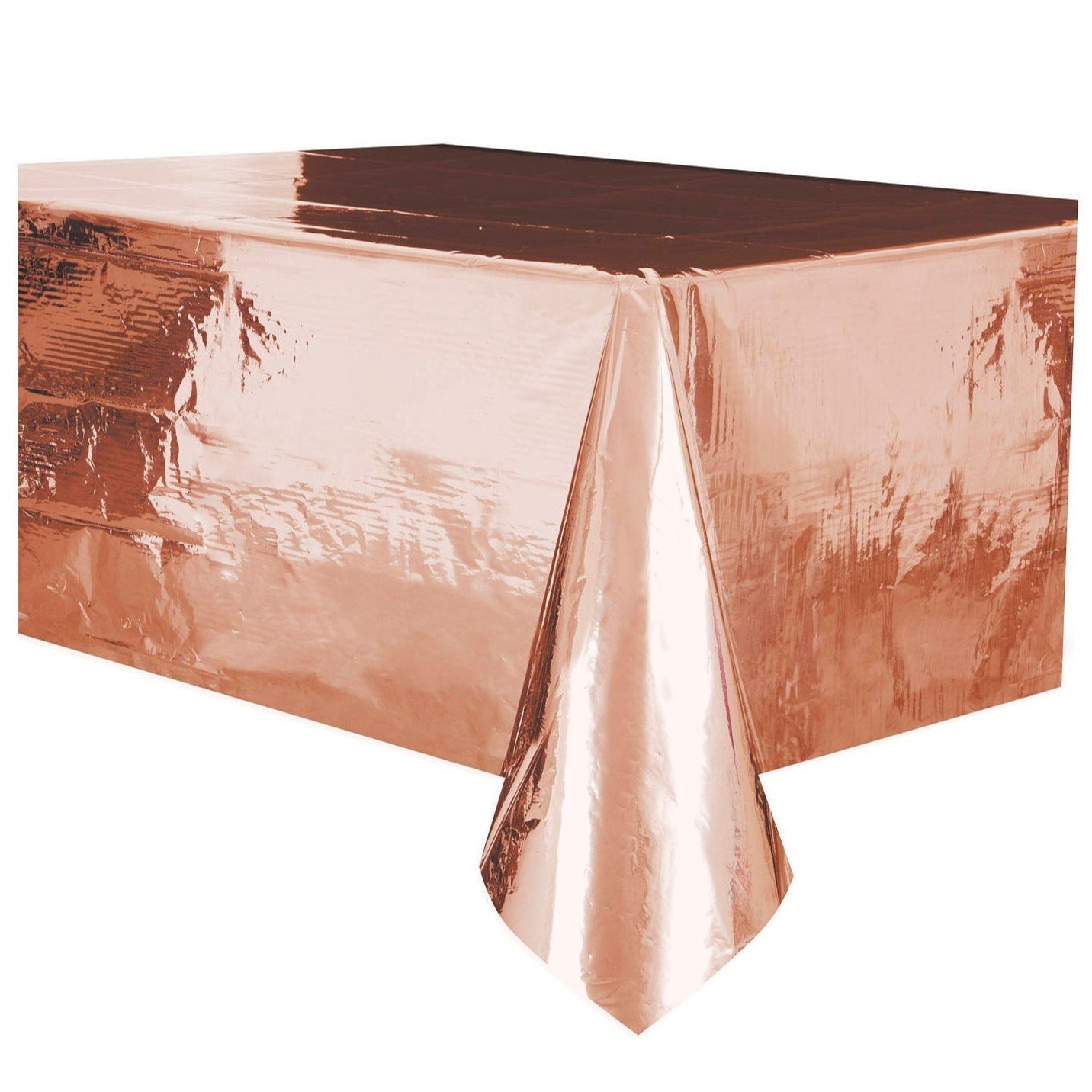 Metallic Rose Gold Tablecloth - Stesha Party