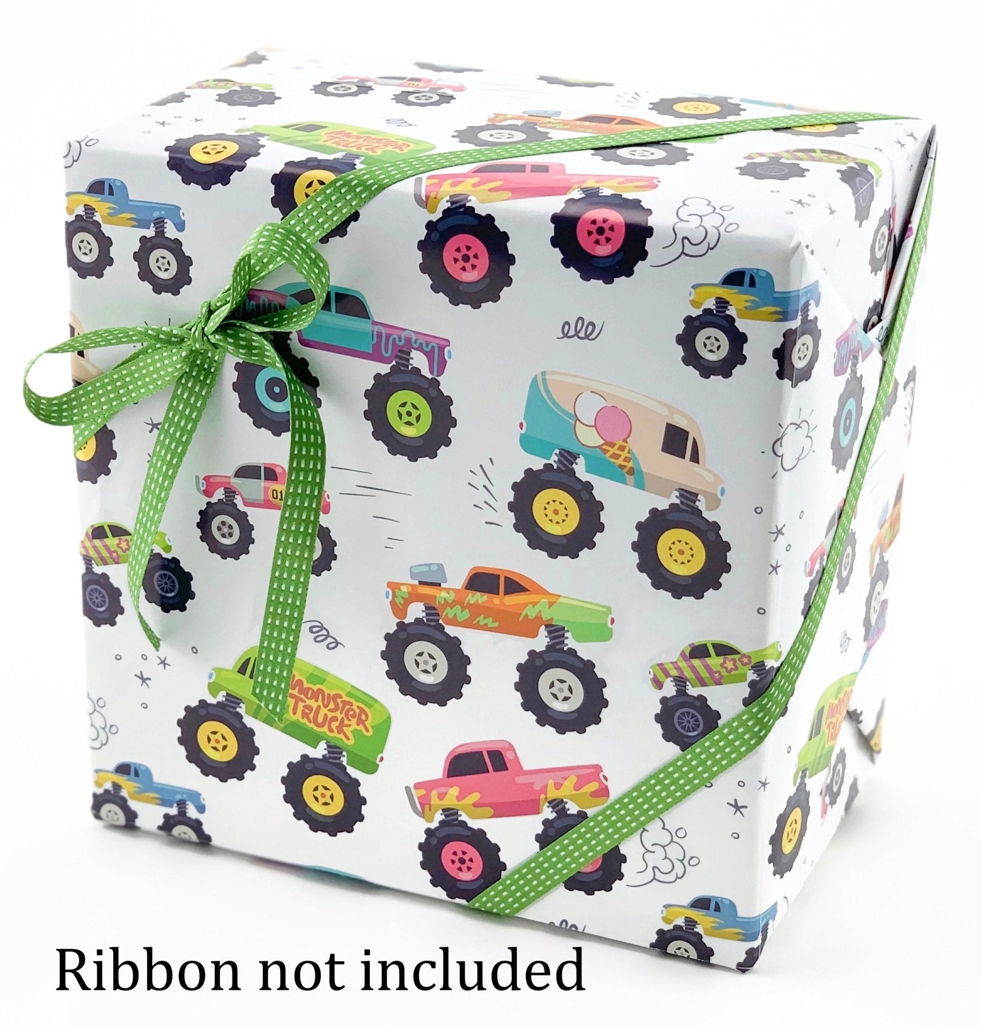 Monster Truck Gift Wrap - Stesha Party