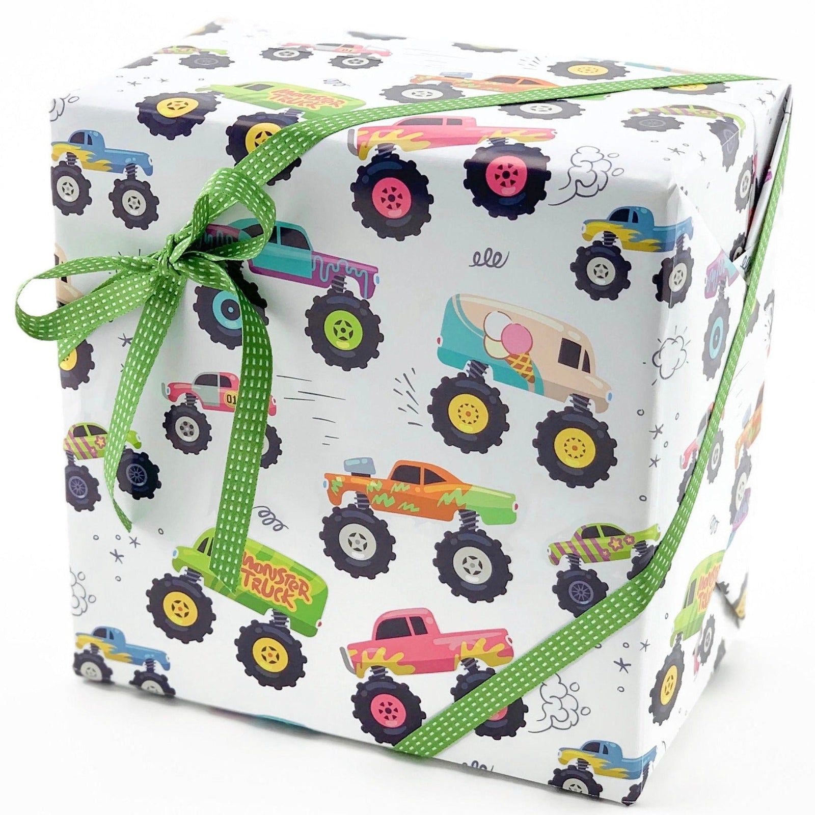 Monster Truck Gift Wrap - Stesha Party