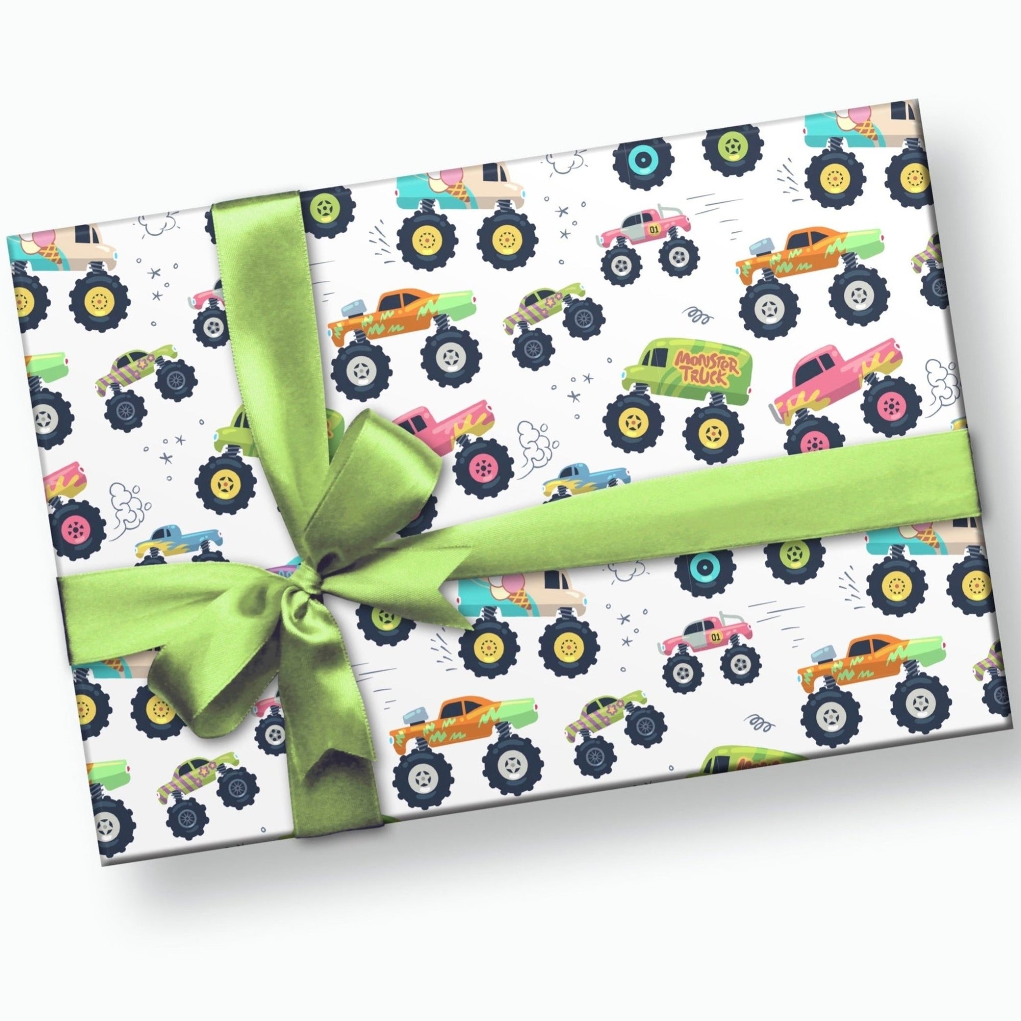 Monster Truck Gift Wrap - Stesha Party