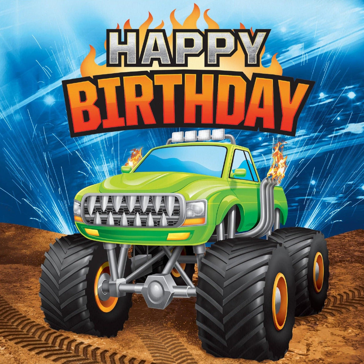 Monster Truck Themed Party Napkins - Stesha Party