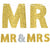 "Mr and Mrs" Glitter Wedding Banner - Stesha Party