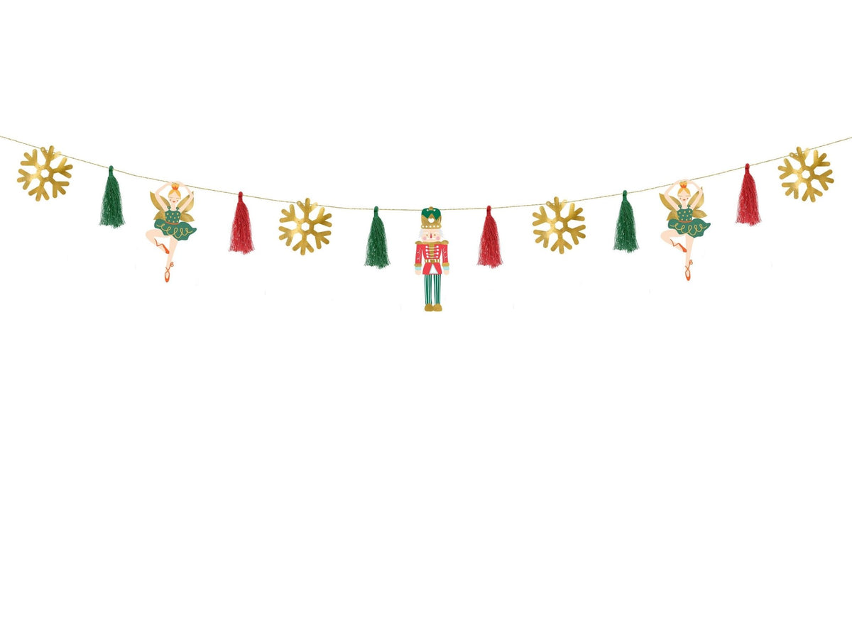 Nutcracker &amp; Sugar Plum Fairy Holiday Banner - Stesha Party