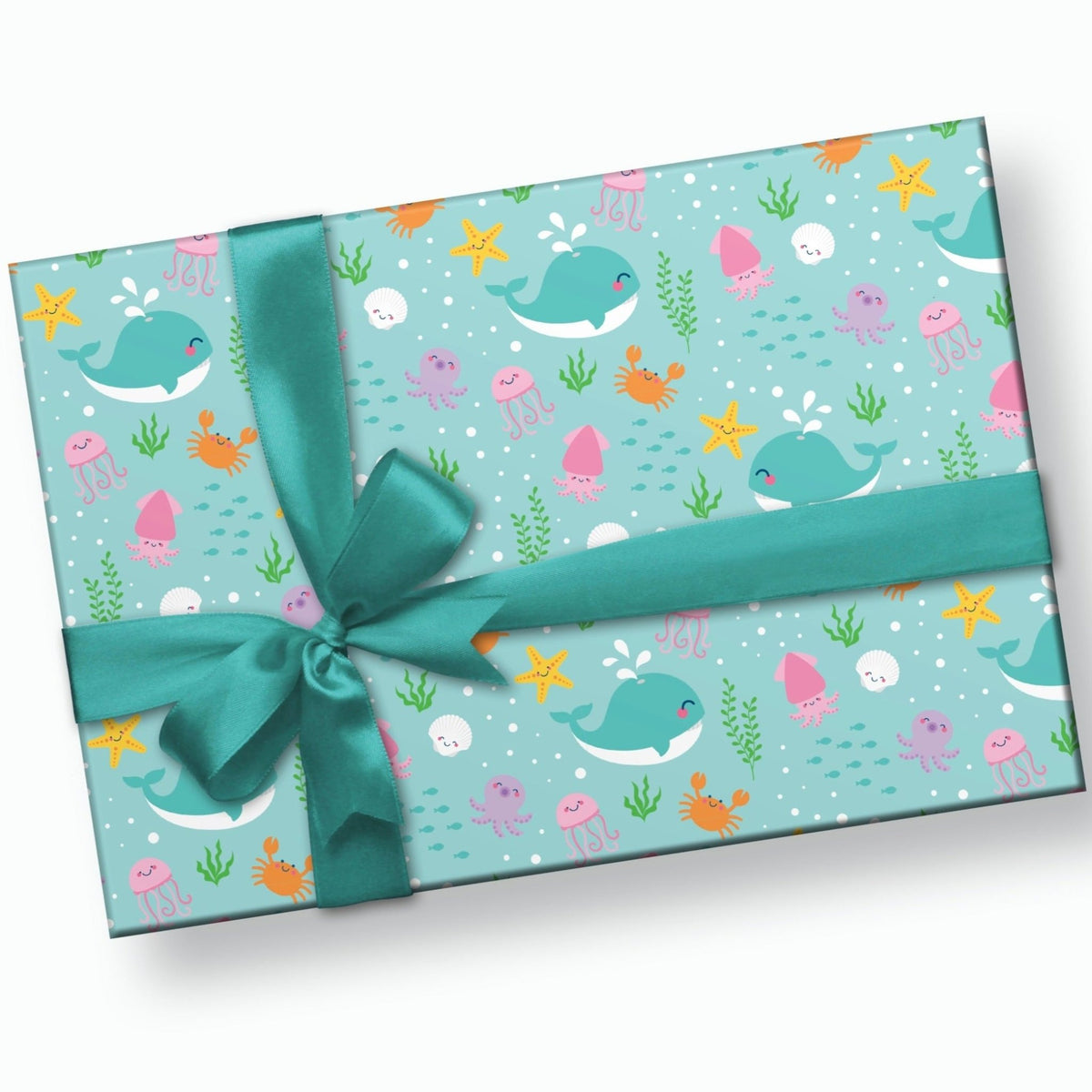 Ocean Whale Gift Wrap - Stesha Party