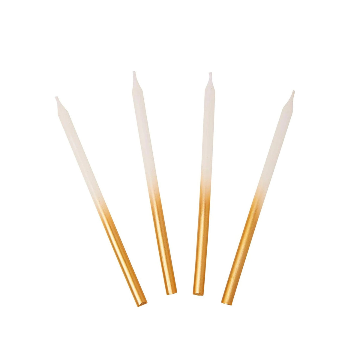 Ombre Gold &amp; White Stick Candles - Stesha Party