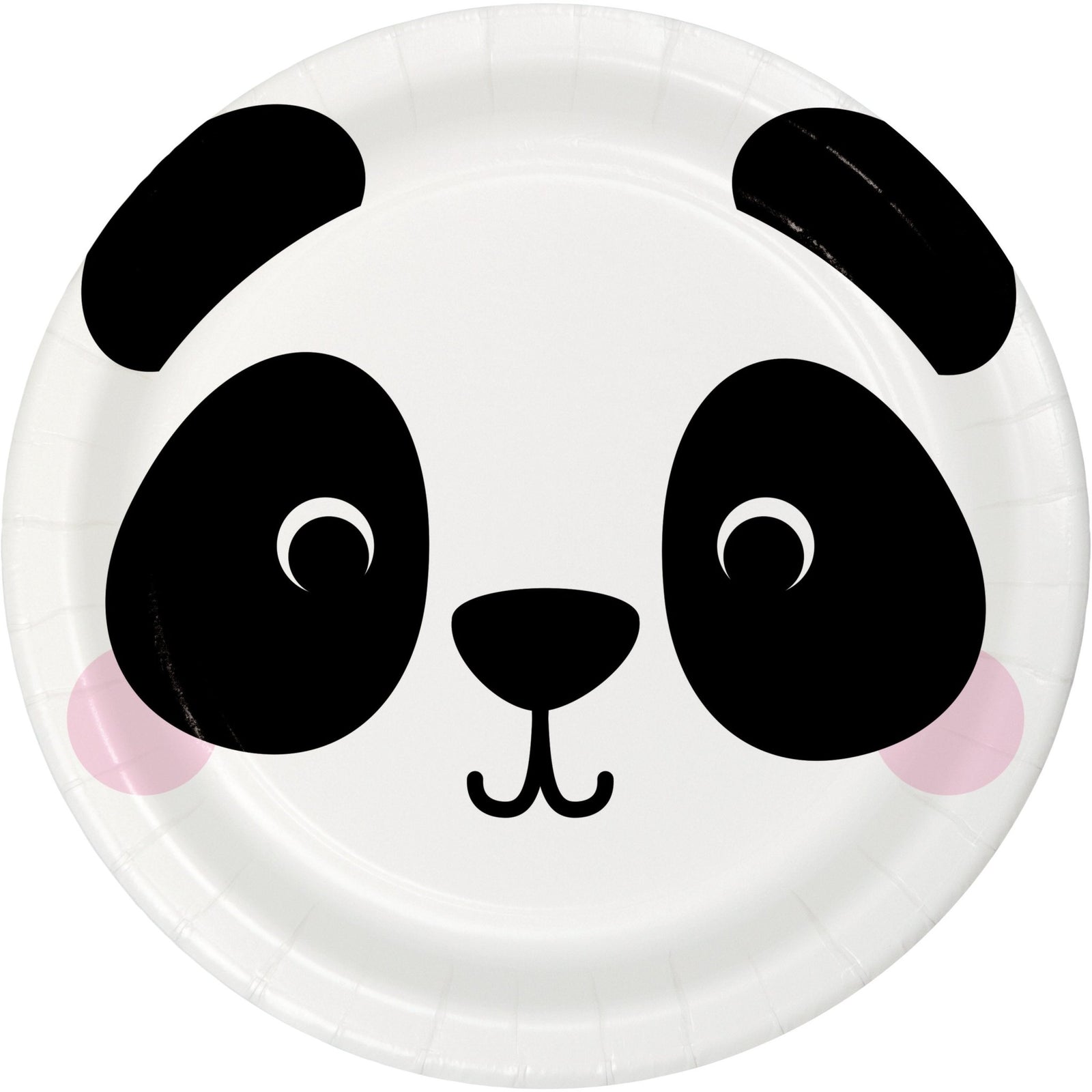 Panda Bear Face Party Plates - Stesha Party