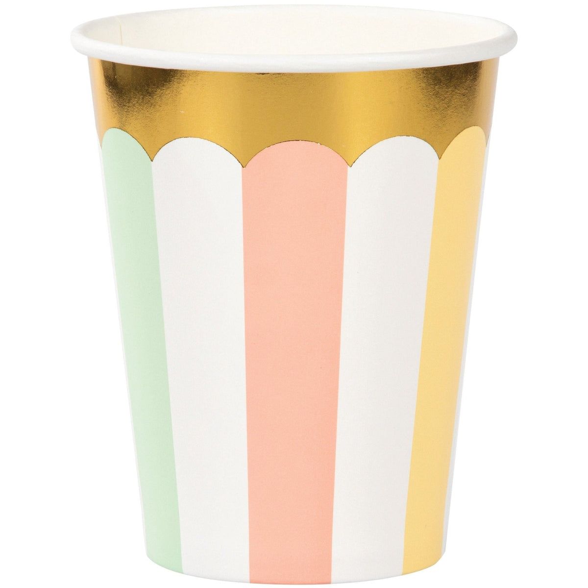 Pastel &amp; Gold Foil Rim Party Cups - Stesha Party