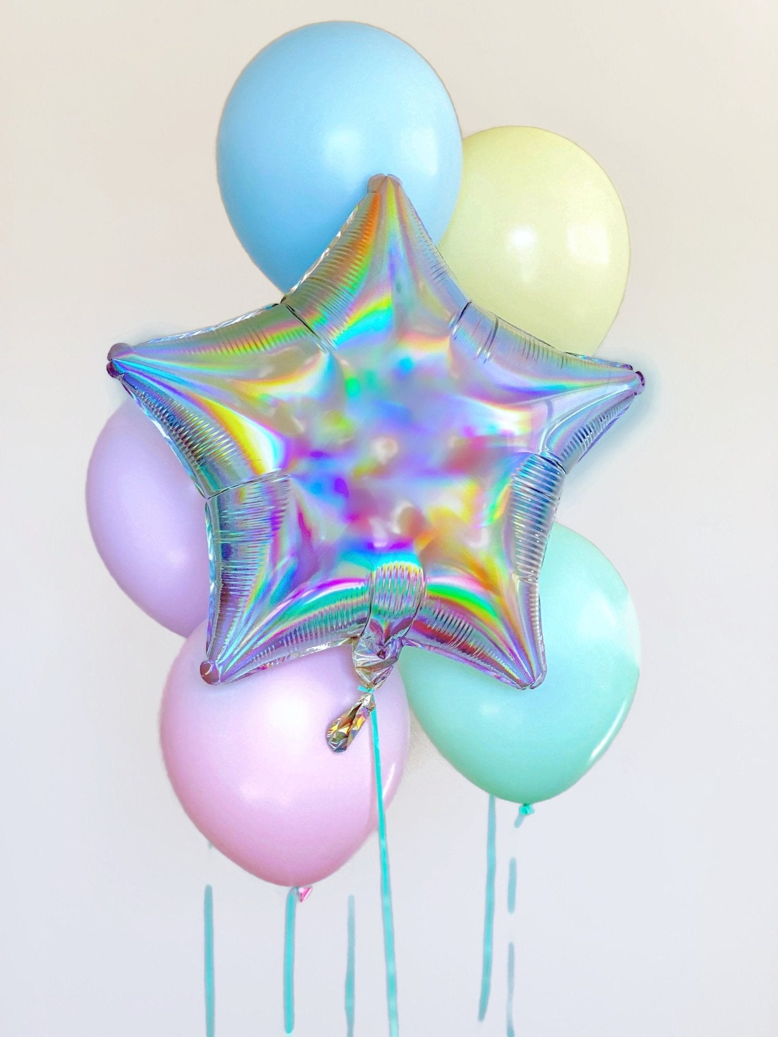 Pastel Rainbow Balloon Bouquet - Stesha Party