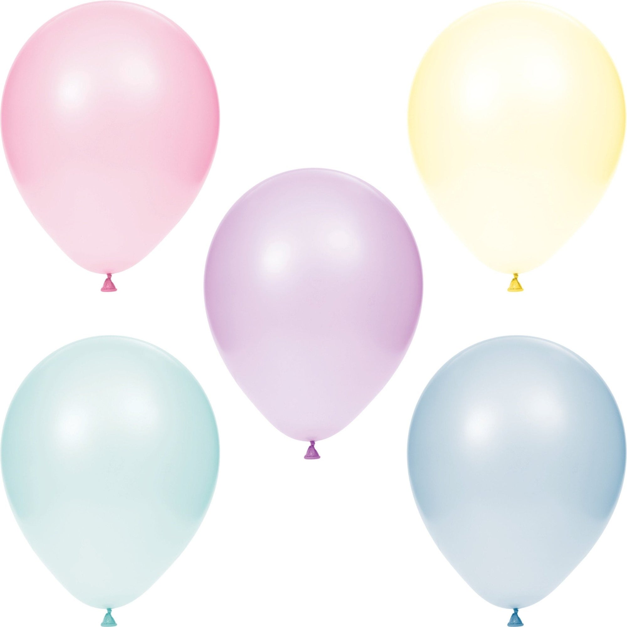 Pastel Rainbow Latex Balloons 15ct - Stesha Party