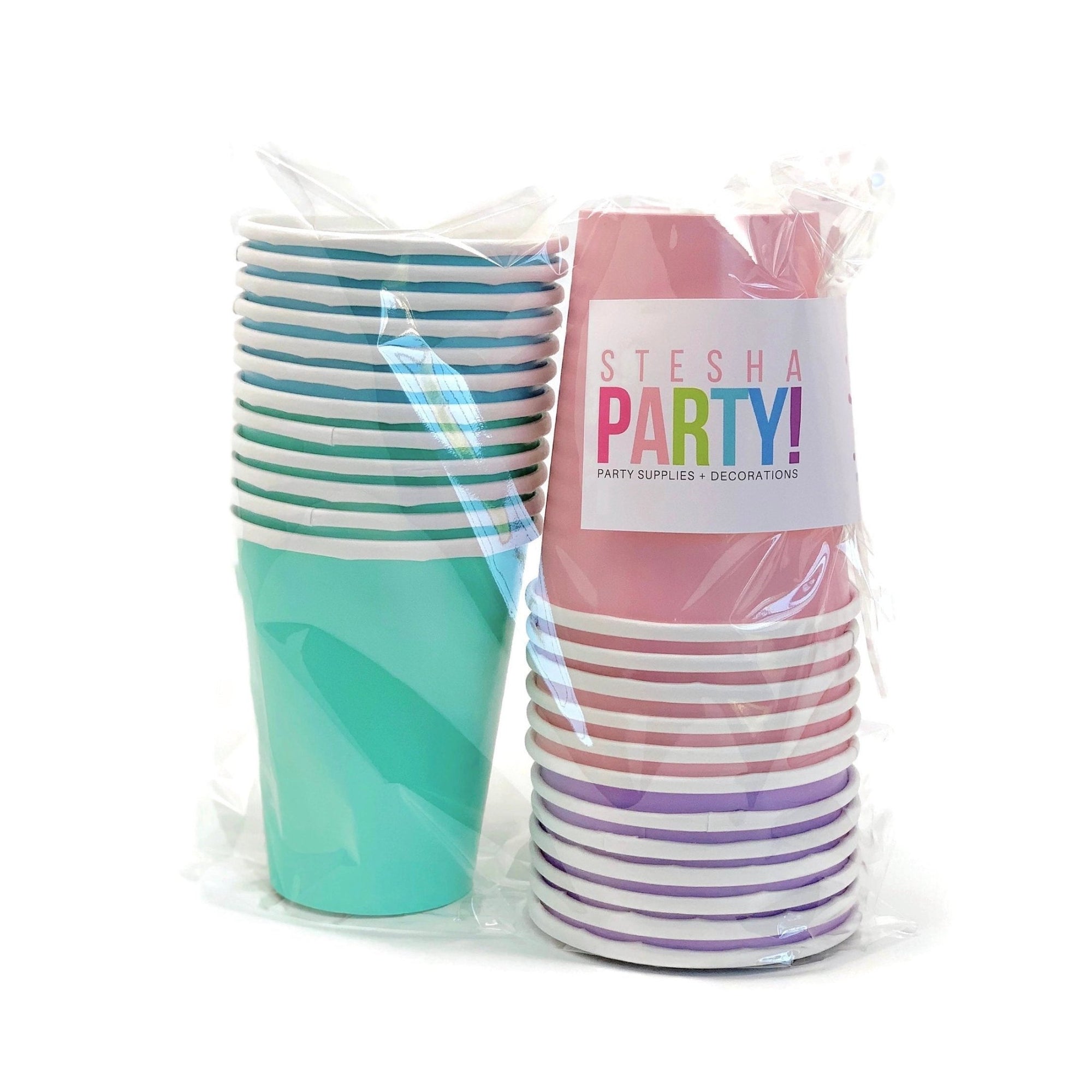 Pastel Rainbow Party Cups - Stesha Party