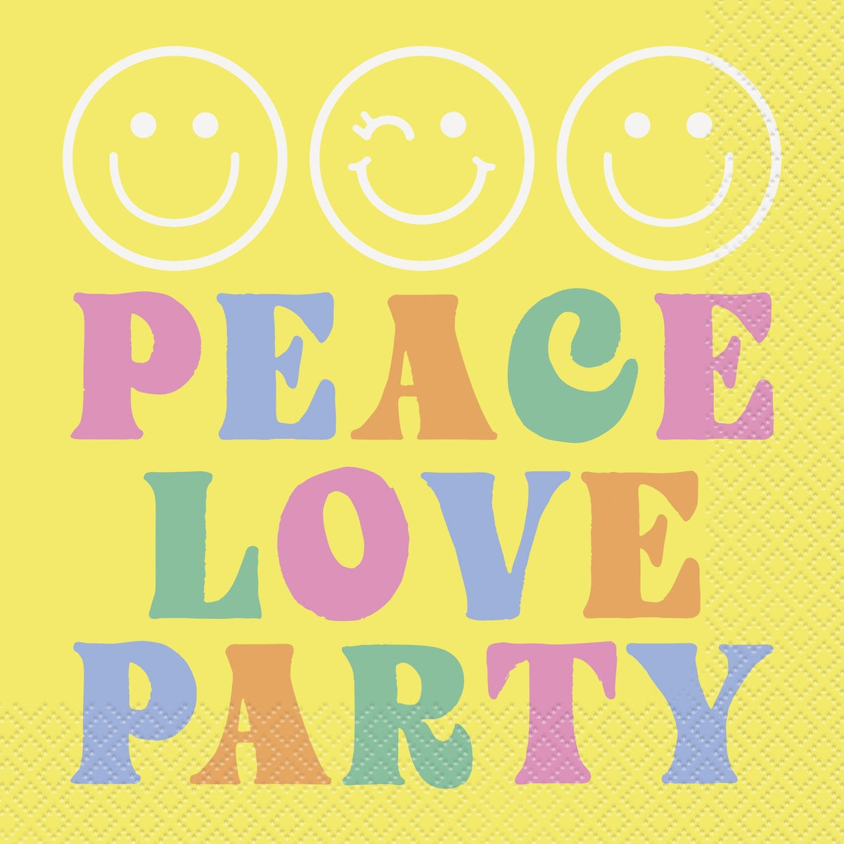 Peace Love Groovy Party Napkins - Stesha Party