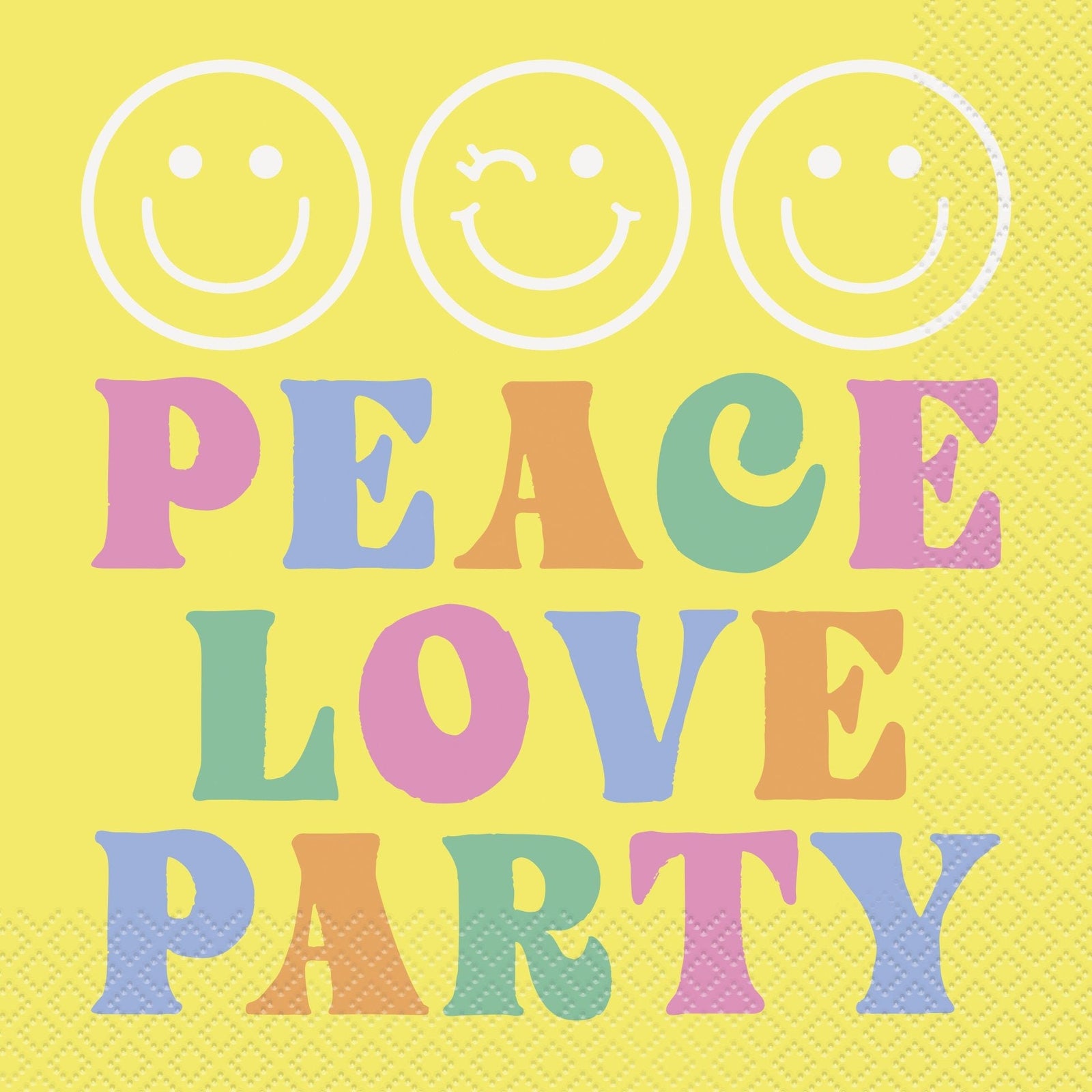 Peace Love Groovy Party Napkins - Stesha Party