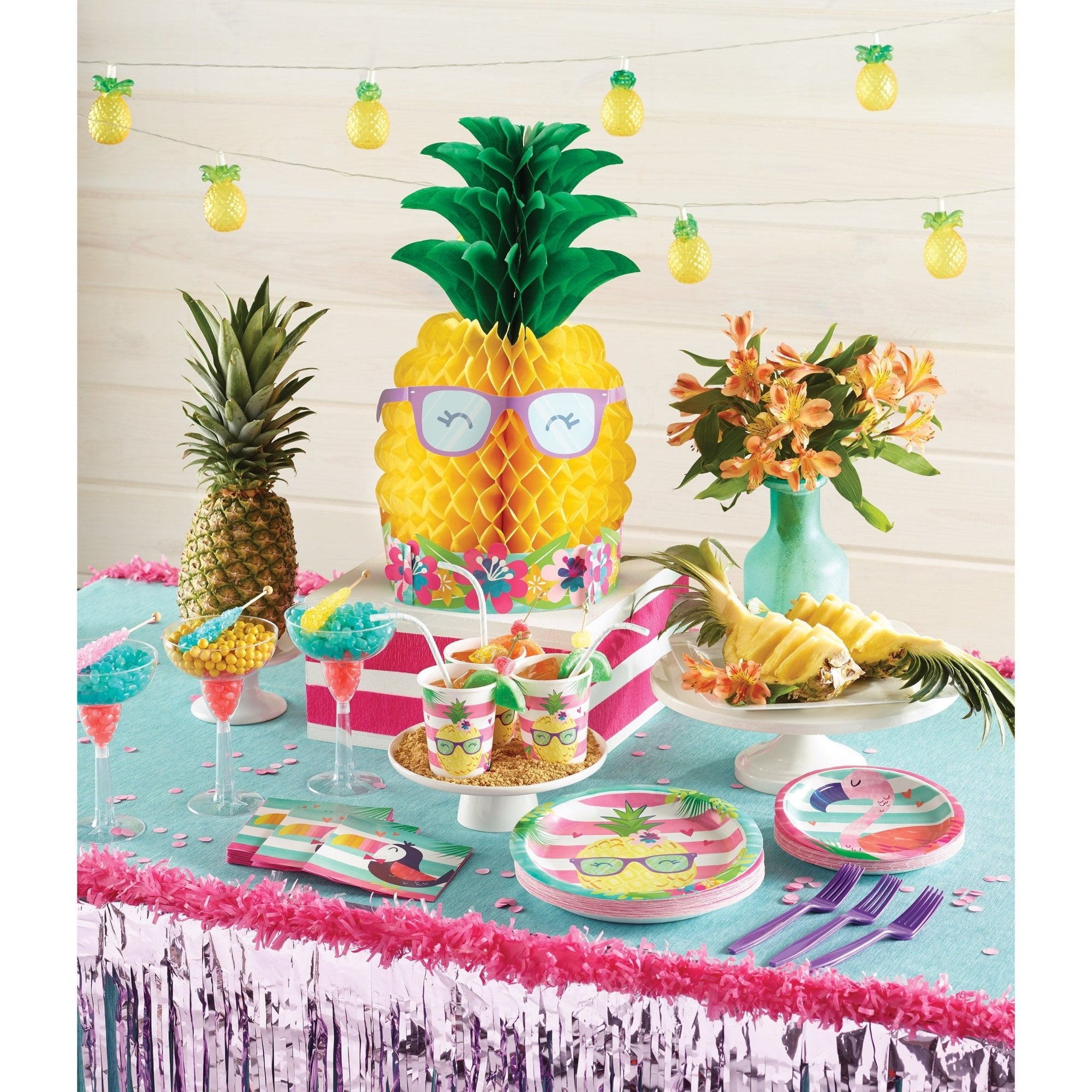 Pineapple "Happy Birthday" Banner - Stesha Party