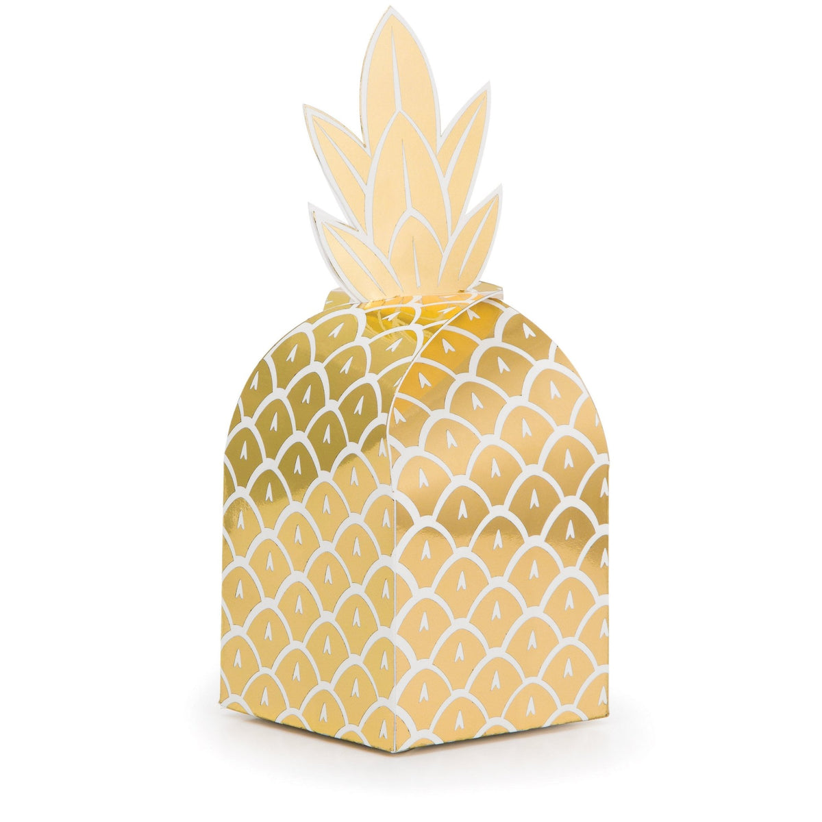 Pineapple Party Gold Foil Favor Boxes - Stesha Party