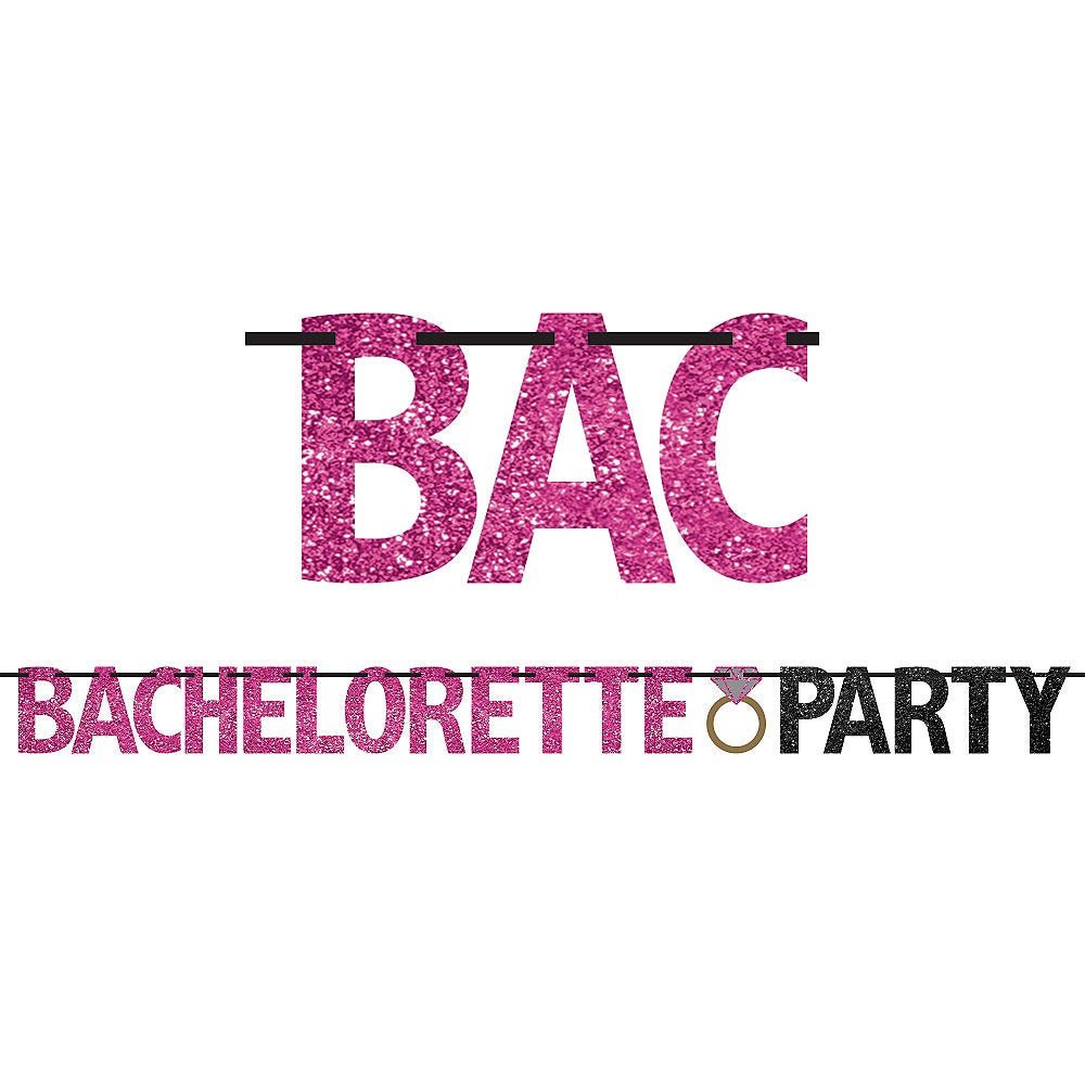 Pink & Black "Bachelorette Party" Banner - Stesha Party