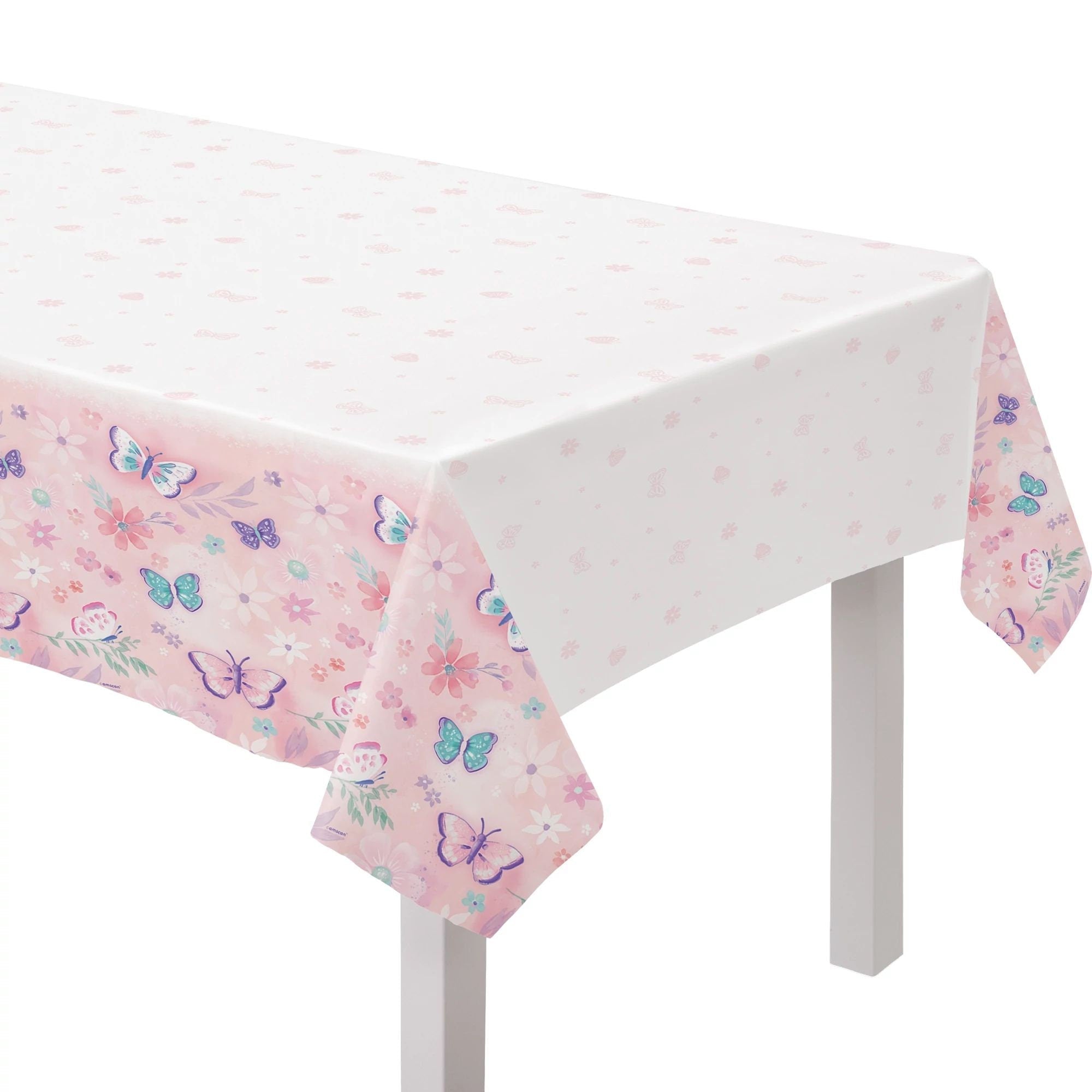 Pink Butterfly Party Tablecloth - Stesha Party