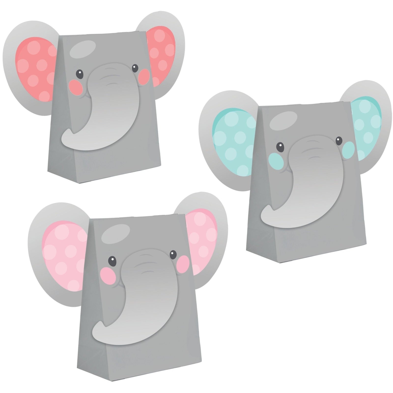 Pink Elephant Treat Bags - Stesha Party