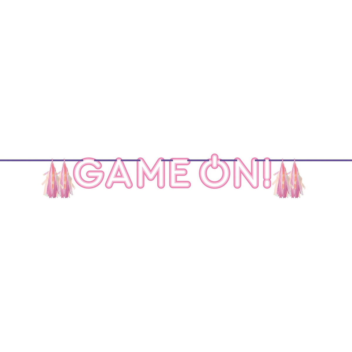 Pink Game On Party Banner - Stesha Party