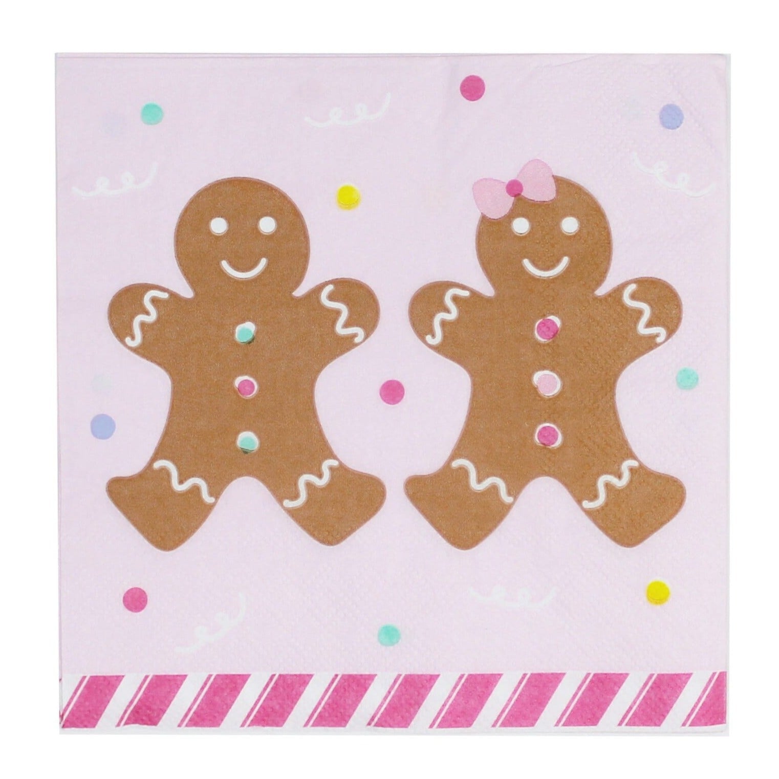 Pink Gingerbread Party Napkins - Stesha Party