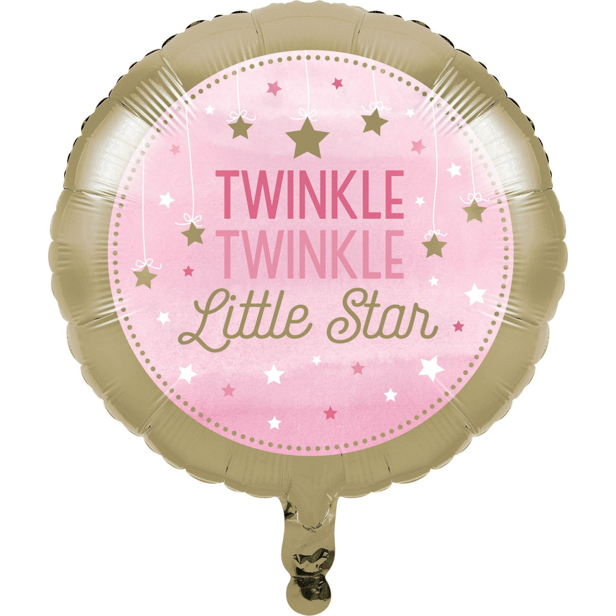 Pink &amp; Gold &quot;Twinkle Twinkle Little Star&quot; Balloon - Stesha Party