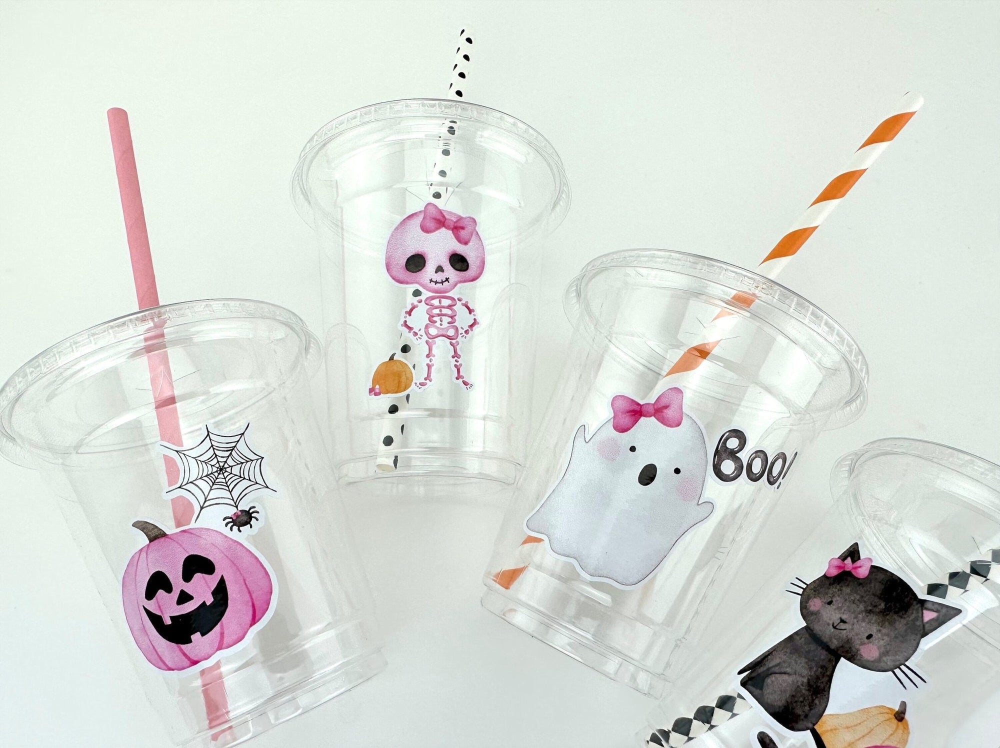 Pink Halloween Party Cups 12ct - Stesha Party