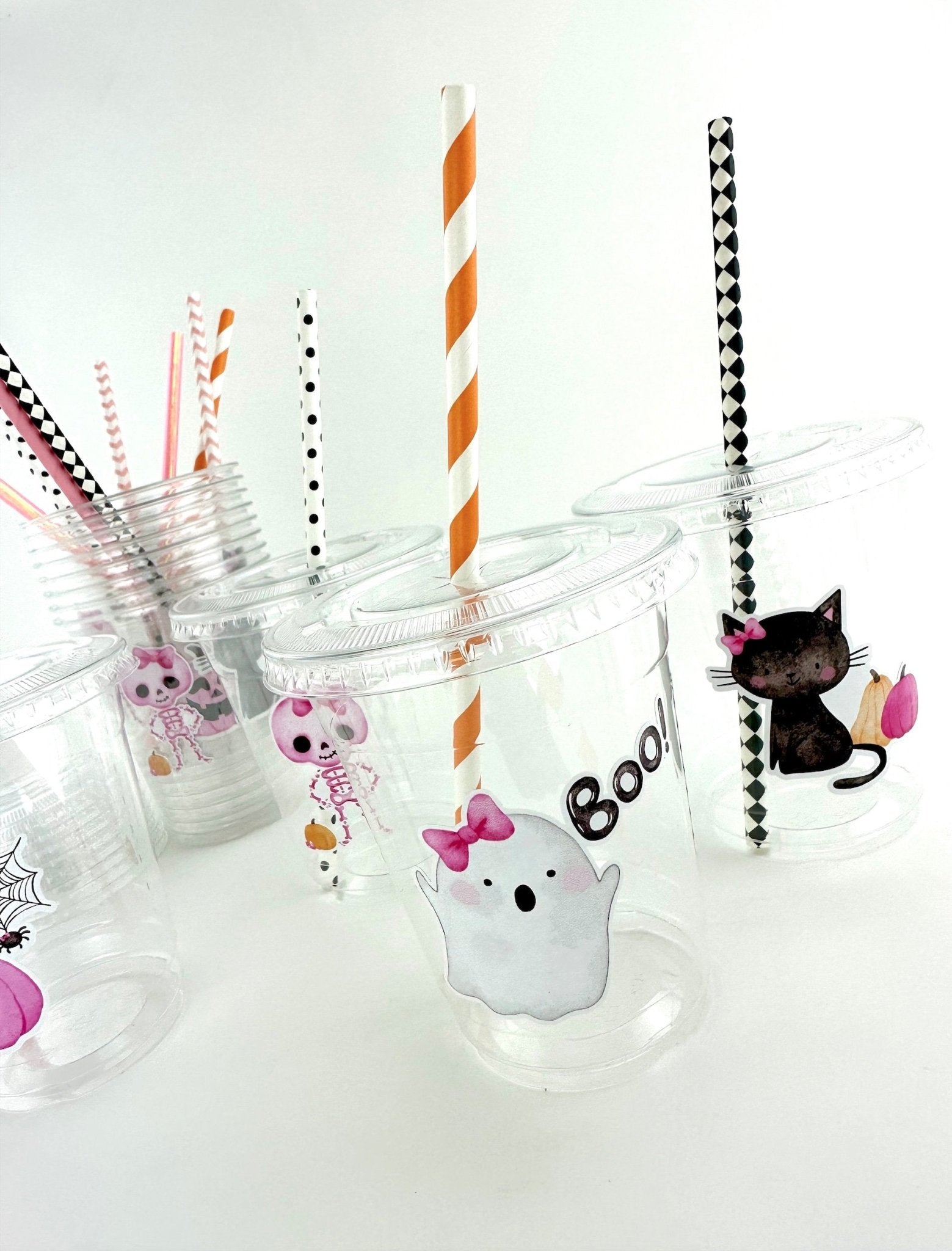 Pink Halloween Party Cups 12ct - Stesha Party