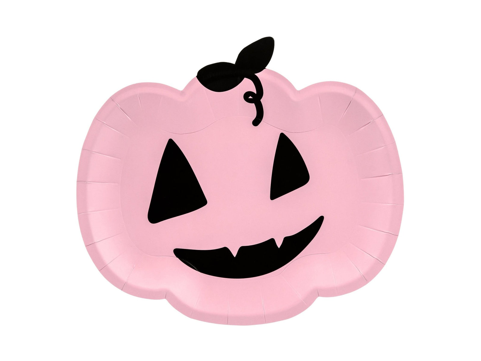 Pink Jack-O-Lantern Pumpkin Plates - Stesha Party