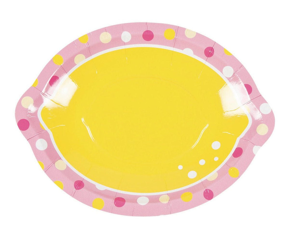 Pink Lemon Shaped Plates - Stesha Party