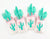 Pink & Mint Cactus Party Cutlery Bag Set - Stesha Party