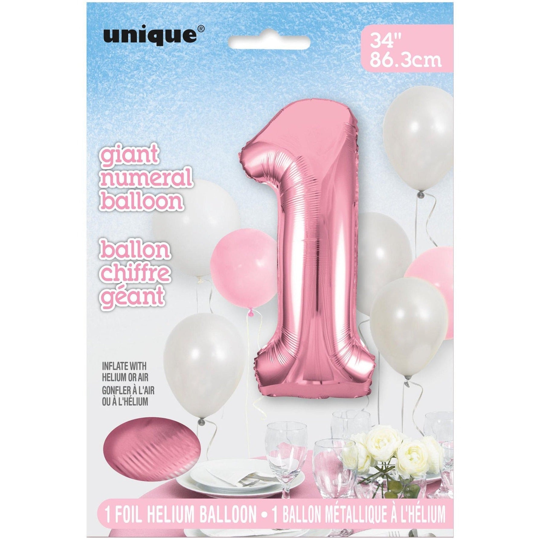 Pink Number One Balloon - Stesha Party