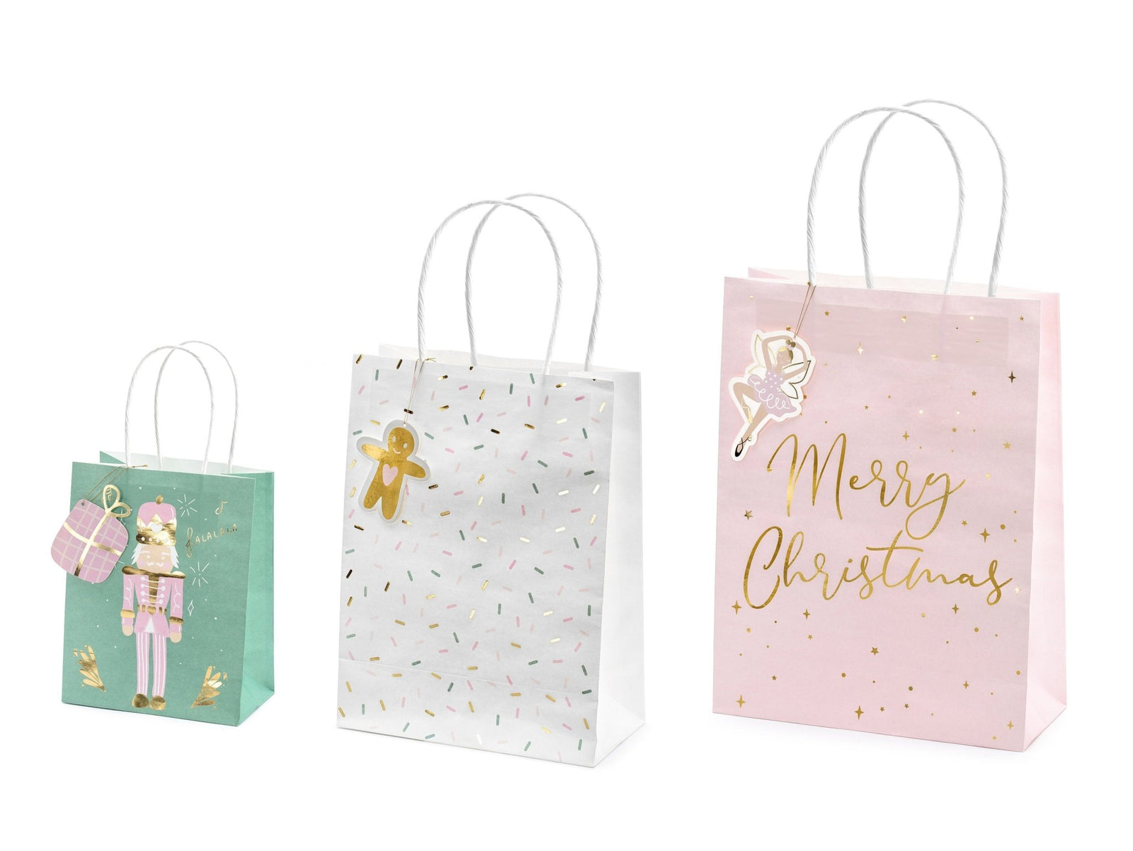 Pink Nutcracker Christmas Gift Bags - Stesha Party