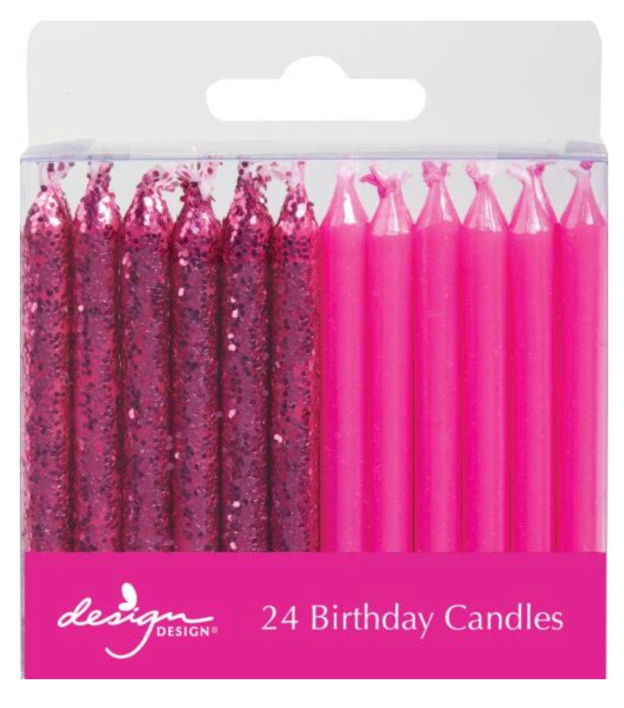 Pink Party Candles - Stesha Party