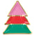 Pink, Red, Green & Gold Christmas Tree Shaped Plates - Stesha Party