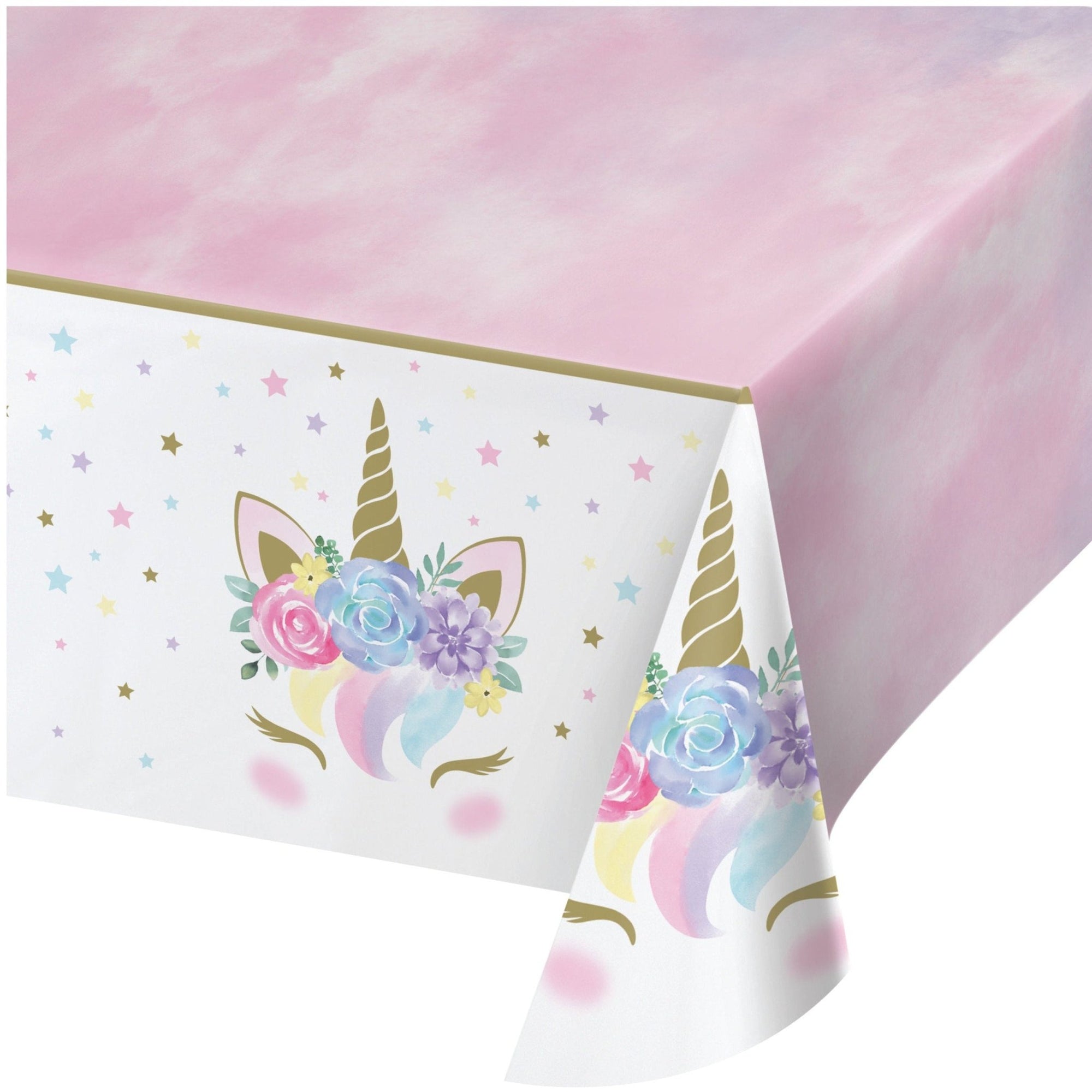 Pink Unicorn Tablecloth - Stesha Party