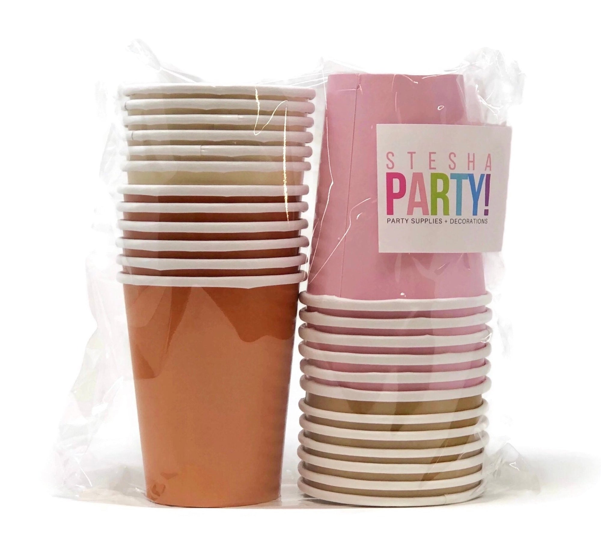 Pink Woodland Party Cups - Stesha Party