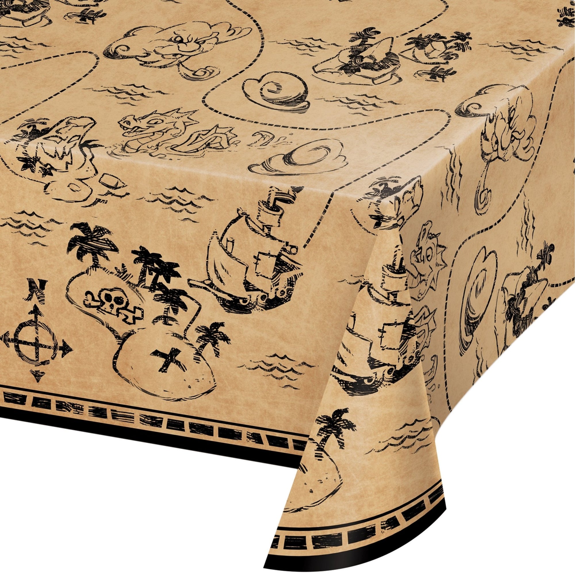 Pirate Party Map Tablecloth - Stesha Party