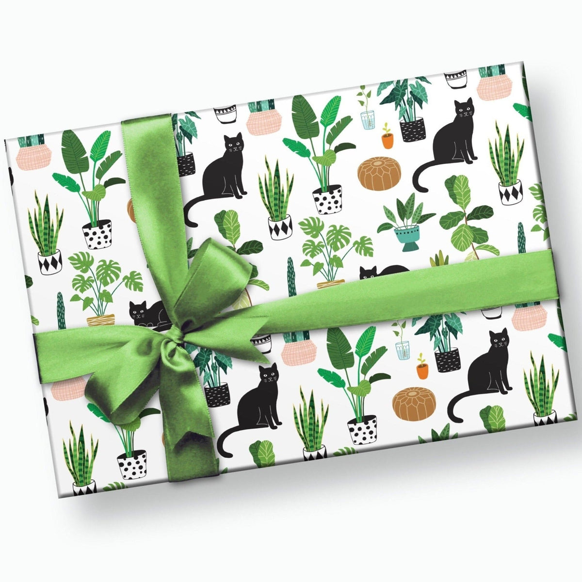 Plants &amp; Cats Gift Wrapping Paper - Stesha Party