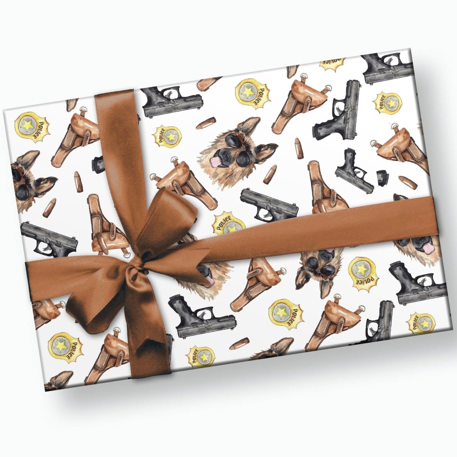 Police Dog Gift Wrap - Stesha Party