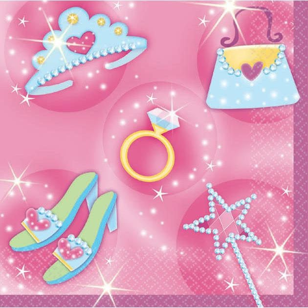 Princess Party Pink Napkins - Stesha Party