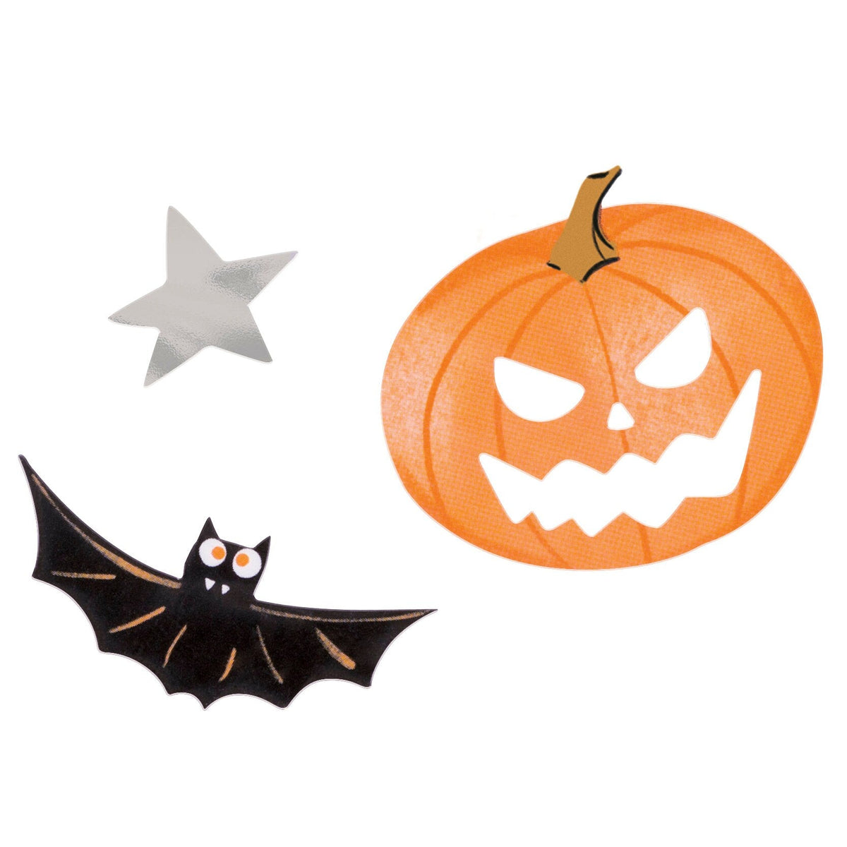 Pumpkin &amp; Bat Halloween Party Confetti - Stesha Party