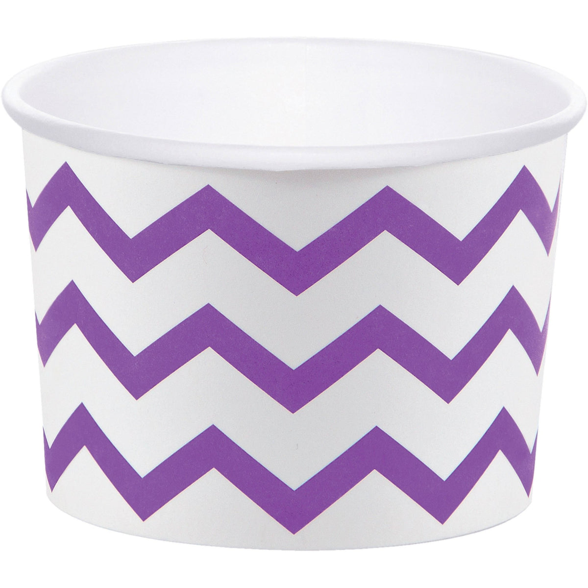 Purple Chevron Treat Cups - Stesha Party